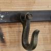 imageDeco 79 Wood 5 Hanger Wall Hook with Black Metal Hardware 24quot x 4quot x 6quot Brown