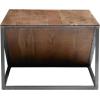 imageDeco 79 Wood Diagonal Open Frame Coffee Table with Gray Metal Base 45quot x 24quot x 16quot Brown
