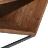 imageDeco 79 Wood Diagonal Open Frame Coffee Table with Gray Metal Base 45quot x 24quot x 16quot Brown