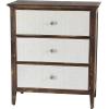imageDeco 79 Wood Floral Embossed 3 Drawer Cabinet 26quot x 13quot x 30quot Brown