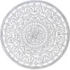 imageDeco 79 Wood Floral Handmade Intricately Carved Round Mandala Wall Decor 36quot x 1quot x 36quot White