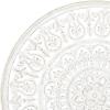 imageDeco 79 Wood Floral Handmade Intricately Carved Round Mandala Wall Decor 36quot x 1quot x 36quot White