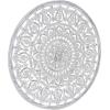 imageDeco 79 Wood Floral Handmade Intricately Carved Round Mandala Wall Decor 36quot x 1quot x 36quot White
