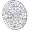 imageDeco 79 Wood Floral Handmade Intricately Carved Round Mandala Wall Decor 36quot x 1quot x 36quot White
