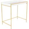 imageDeco 79 Wood Geometric Nesting Console Table with Gold Metal Legs Set of 2 22quot 20quotW WhiteGoldWhite