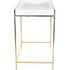 imageDeco 79 Wood Geometric Nesting Console Table with Gold Metal Legs Set of 2 22quot 20quotW WhiteGoldWhite
