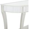 imageDeco 79 Wood Half Moon Console Table with Mirror Set of 2 32quot 31quotH Silver