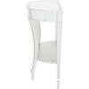 imageDeco 79 Wood Half Moon Console Table with Mirror Set of 2 32quot 31quotH Silver
