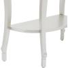 imageDeco 79 Wood Half Moon Console Table with Mirror Set of 2 32quot 31quotH Silver