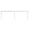 imageDeco 79 Wood Home Bench Long Slim Entryway Bench Bedroom Bench 63quot x 12quot x 18quot White