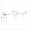 imageDeco 79 Wood Home Bench Long Slim Entryway Bench Bedroom Bench 63quot x 12quot x 18quot White