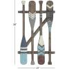 imageDeco 79 Wood Paddle Home Wall Decor Novelty Canoe Oar Wall Sculpture with Arrow and Stripe Patterns Wall Art 21quot x 2quot x 36quot BrownBrown