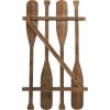 imageDeco 79 Wood Paddle Home Wall Decor Novelty Canoe Oar Wall Sculpture with Arrow and Stripe Patterns Wall Art 21quot x 2quot x 36quot BrownLight Gray