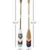 imageDeco 79 Wood Paddle Home Wall Decor Novelty Canoe Oar Wall Sculpture with Arrow and Stripe Patterns Wall Art 21quot x 2quot x 36quot BrownMulti Colored
