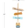 imageDeco 79 Wood Paddle Home Wall Decor Novelty Canoe Oar Wall Sculpture with Arrow and Stripe Patterns Wall Art 21quot x 2quot x 36quot BrownMulti Colored