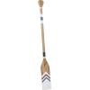 imageDeco 79 Wood Paddle Home Wall Decor Novelty Canoe Oar Wall Sculpture with Arrow and Stripe Patterns Wall Art 21quot x 2quot x 36quot BrownWhite