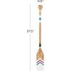 imageDeco 79 Wood Paddle Home Wall Decor Novelty Canoe Oar Wall Sculpture with Arrow and Stripe Patterns Wall Art 21quot x 2quot x 36quot BrownWhite