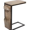 imageDeco 79 Wood Rectangle Accent Table with Distressed Metal Frame and Storage 18quot x 10quot x 24quot Brown