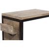 imageDeco 79 Wood Rectangle Accent Table with Distressed Metal Frame and Storage 18quot x 10quot x 24quot Brown