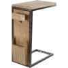 imageDeco 79 Wood Rectangle Accent Table with Distressed Metal Frame and Storage 18quot x 10quot x 24quot Brown