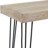 imageDeco 79 Wood Rectangle Console Table with Black Metal Hairpin Legs 47quot x 15quot x 31quot BrownBrown