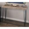 imageDeco 79 Wood Rectangle Console Table with Black Metal Hairpin Legs 47quot x 15quot x 31quot BrownBrown
