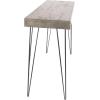 imageDeco 79 Wood Rectangle Console Table with Black Metal Hairpin Legs 47quot x 15quot x 31quot BrownBrown