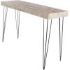 imageDeco 79 Wood Rectangle Console Table with Black Metal Hairpin Legs 47quot x 15quot x 31quot BrownBrown