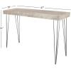 imageDeco 79 Wood Rectangle Console Table with Black Metal Hairpin Legs 47quot x 15quot x 31quot BrownBrown