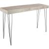 imageDeco 79 Wood Rectangle Console Table with Black Metal Hairpin Legs 47quot x 15quot x 31quot BrownBrown