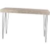 imageDeco 79 Wood Rectangle Console Table with Black Metal Hairpin Legs 47quot x 15quot x 31quot BrownBrown