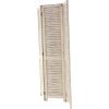 imageDeco 79 Wood Rectangle Room Divider Screen with Horizontal Slats 48quot x 1quot x 71quot CreamCream