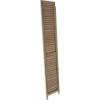 imageDeco 79 Wood Rectangle Room Divider Screen with Horizontal Slats 48quot x 1quot x 71quot CreamCream