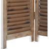 imageDeco 79 Wood Rectangle Room Divider Screen with Horizontal Slats 48quot x 1quot x 71quot CreamCream