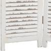 imageDeco 79 Wood Rectangle Room Divider Screen with Horizontal Slats 48quot x 1quot x 71quot CreamCream