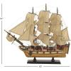 imageDeco 79 Wood Sail Boat Decorative Sculpture Home Decor Statue with Lifelike Rigging Accent Figurine 15quot x 3quot x 14quot BeigeBeige