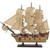 imageDeco 79 Wood Sail Boat Decorative Sculpture Home Decor Statue with Lifelike Rigging Accent Figurine 15quot x 3quot x 14quot BeigeBeige