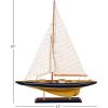 imageDeco 79 Wood Sail Boat Decorative Sculpture Home Decor Statue with Lifelike Rigging Accent Figurine 15quot x 3quot x 14quot BeigeBrown