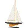 imageDeco 79 Wood Sail Boat Decorative Sculpture Home Decor Statue with Lifelike Rigging Accent Figurine 15quot x 3quot x 14quot BeigeBrown