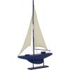 imageDeco 79 Wood Sail Boat Decorative Sculpture Home Decor Statue with Lifelike Rigging Accent Figurine 15quot x 3quot x 14quot BeigeDark Blue