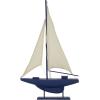 imageDeco 79 Wood Sail Boat Decorative Sculpture Home Decor Statue with Lifelike Rigging Accent Figurine 15quot x 3quot x 14quot BeigeDark Blue