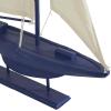 imageDeco 79 Wood Sail Boat Decorative Sculpture Home Decor Statue with Lifelike Rigging Accent Figurine 15quot x 3quot x 14quot BeigeDark Blue