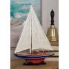 imageDeco 79 Wood Sail Boat Decorative Sculpture Home Decor Statue with Lifelike Rigging Accent Figurine 15quot x 3quot x 14quot BeigeDark Brown