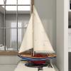 imageDeco 79 Wood Sail Boat Decorative Sculpture Home Decor Statue with Lifelike Rigging Accent Figurine 15quot x 3quot x 14quot BeigeDark Brown