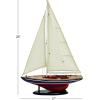 imageDeco 79 Wood Sail Boat Decorative Sculpture Home Decor Statue with Lifelike Rigging Accent Figurine 15quot x 3quot x 14quot BeigeDark Brown