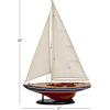 imageDeco 79 Wood Sail Boat Decorative Sculpture Home Decor Statue with Lifelike Rigging Accent Figurine 15quot x 3quot x 14quot BeigeDark Brown