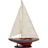 imageDeco 79 Wood Sail Boat Decorative Sculpture Home Decor Statue with Lifelike Rigging Accent Figurine 15quot x 3quot x 14quot BeigeDark Brown