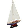 imageDeco 79 Wood Sail Boat Decorative Sculpture Home Decor Statue with Lifelike Rigging Accent Figurine 15quot x 3quot x 14quot BeigeDark Brown