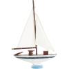 imageDeco 79 Wood Sail Boat Decorative Sculpture Home Decor Statue with Lifelike Rigging Accent Figurine 15quot x 3quot x 14quot BeigeWhite
