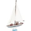 imageDeco 79 Wood Sail Boat Decorative Sculpture Home Decor Statue with Lifelike Rigging Accent Figurine 15quot x 3quot x 14quot BeigeWhite